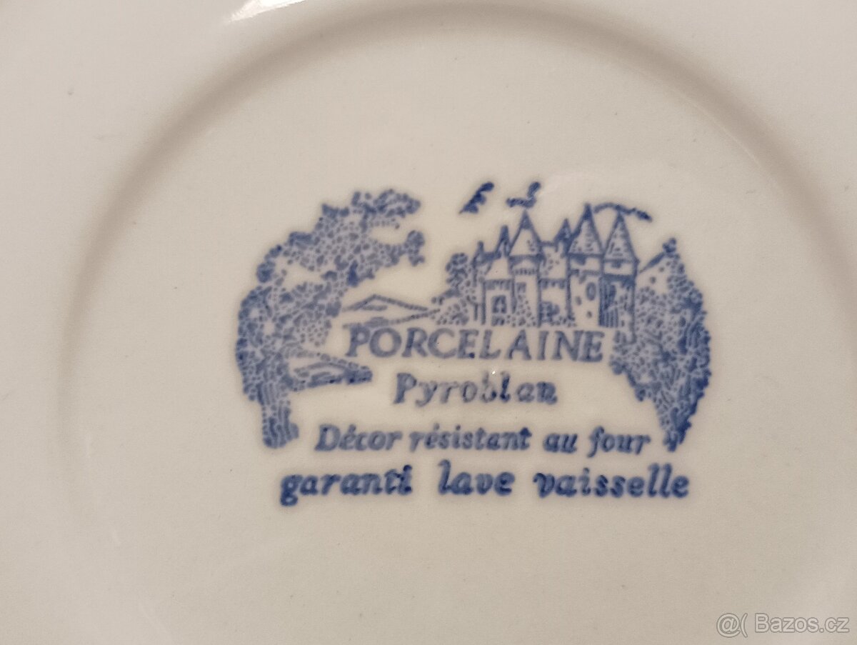 STARÝ PYROBLAN PORCELÁNOVÝ TALÍŘ BRITISH PETROLEUM FRANCE - 9