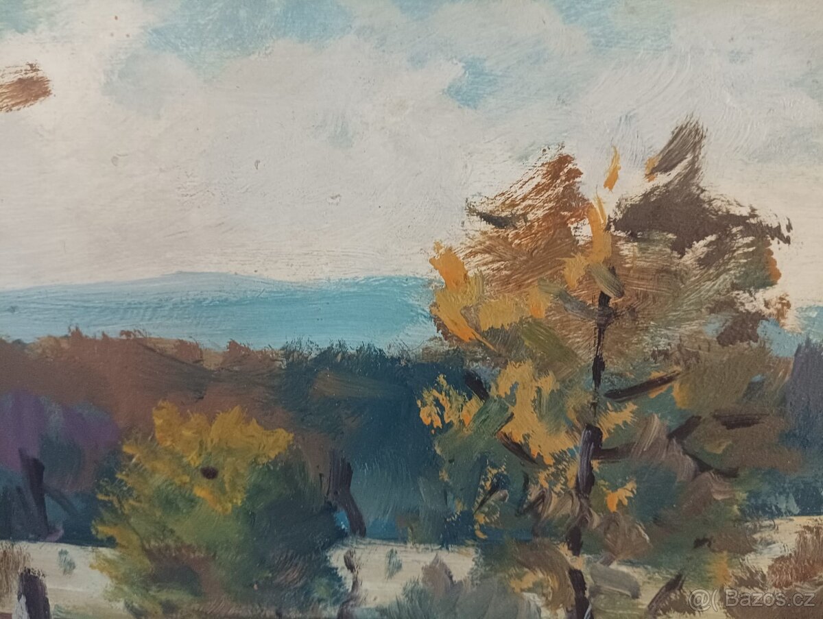 JÁGR - OBRAZ OLEJ NA DESCE - 9