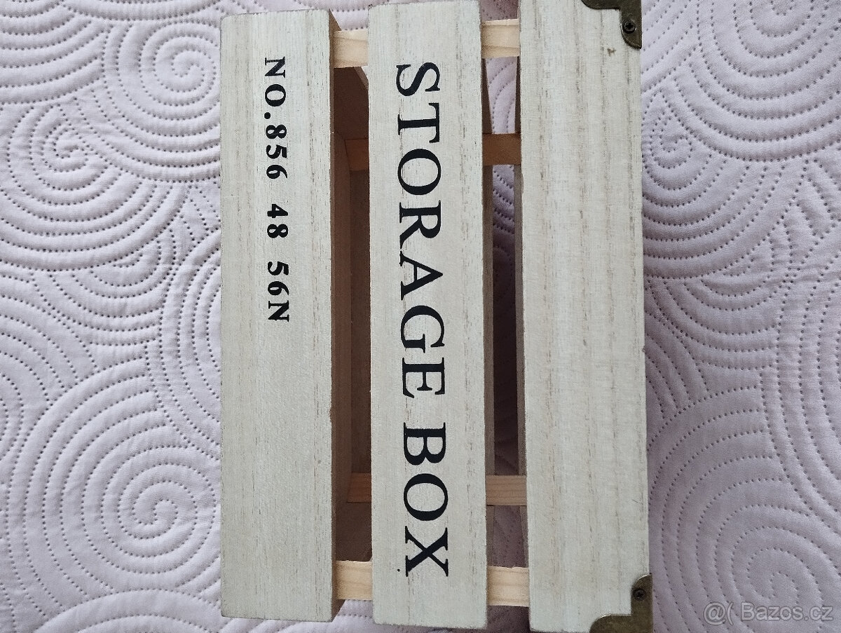 Úložný storage box, dřevěný, bedýnka, dekorace - 9