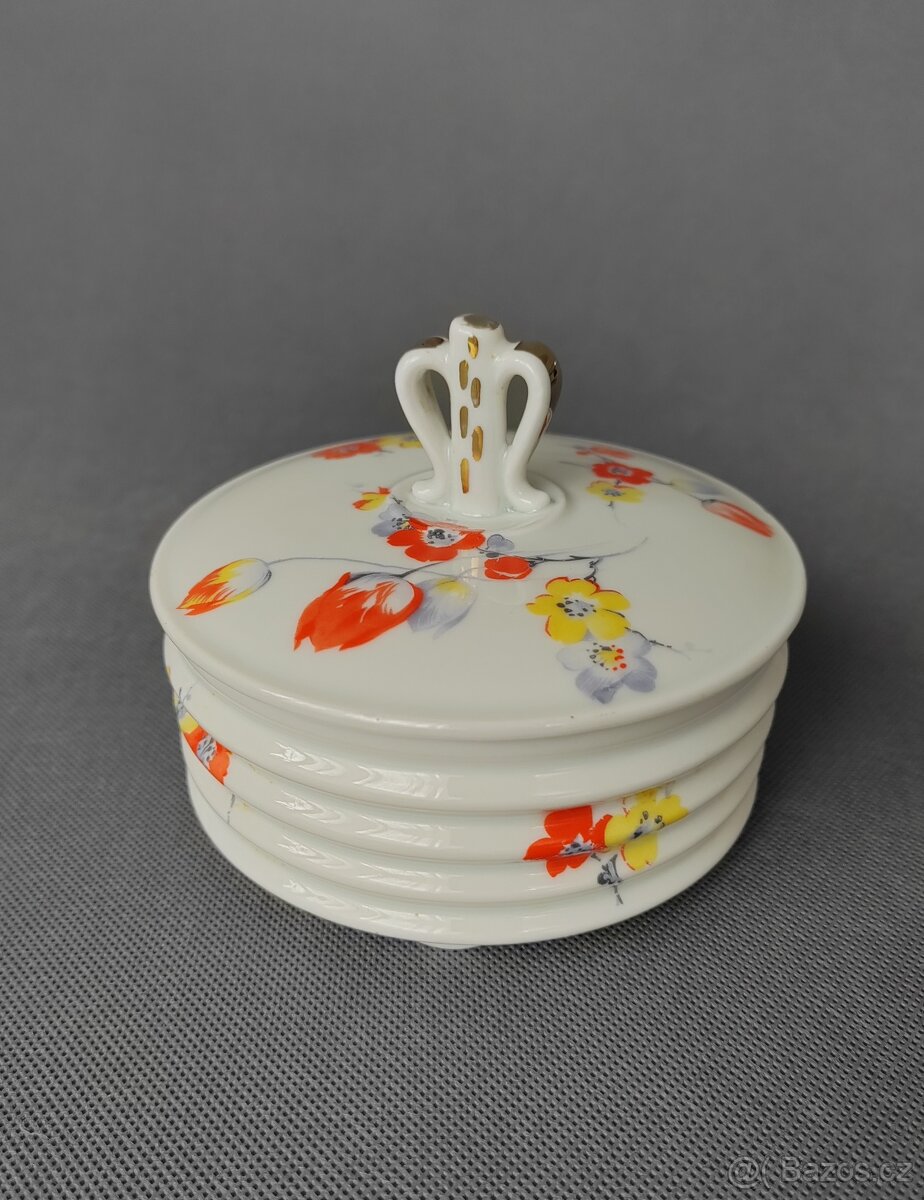 Okouzlující porcelánová bonboniéra/cukřenka Hertel Jacob1930 - 9