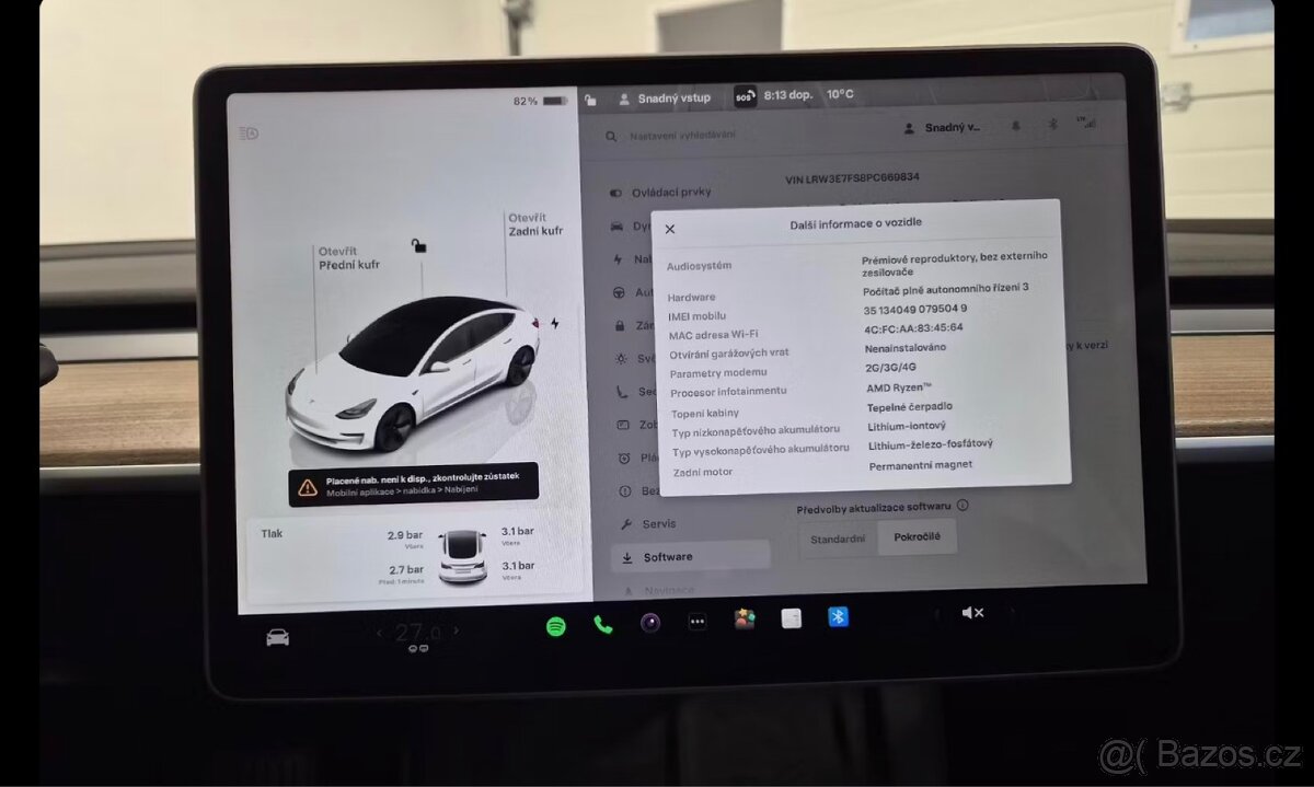 Tesla Model 3, STANDART RANGE, SoH 94%, 35tkm. - 9