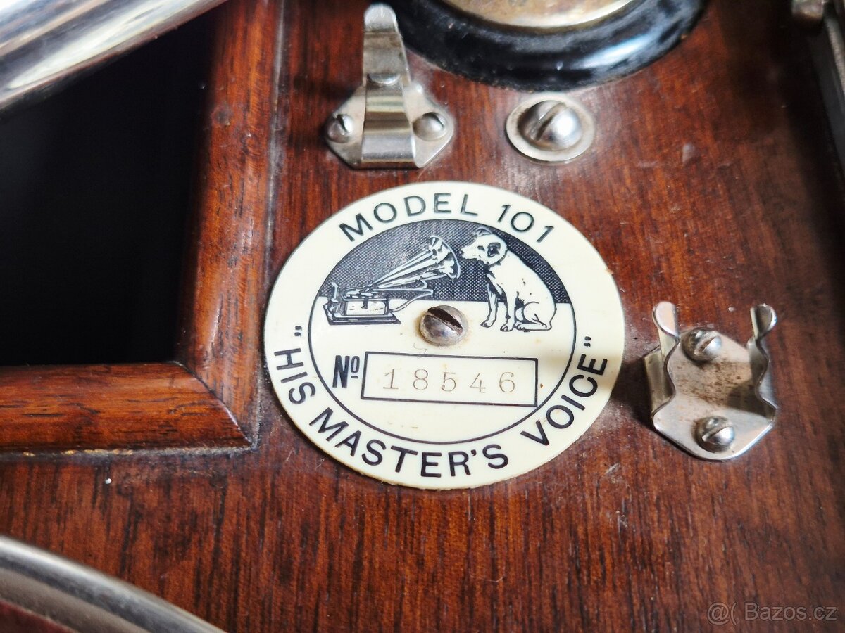 Starožitný gramofon His Master's Voice, model 101, 1925-27 - 9