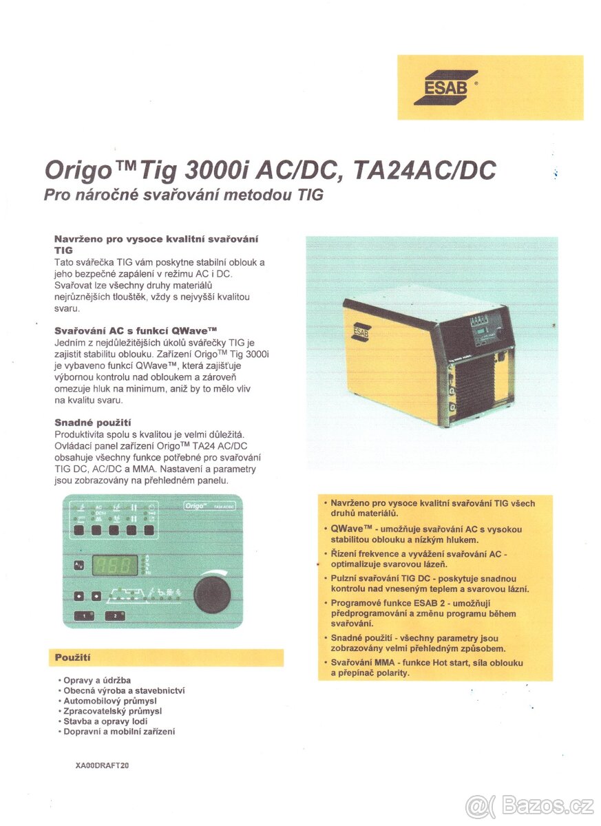 Svářečka Esab Tig 3000i AC/DC - 9