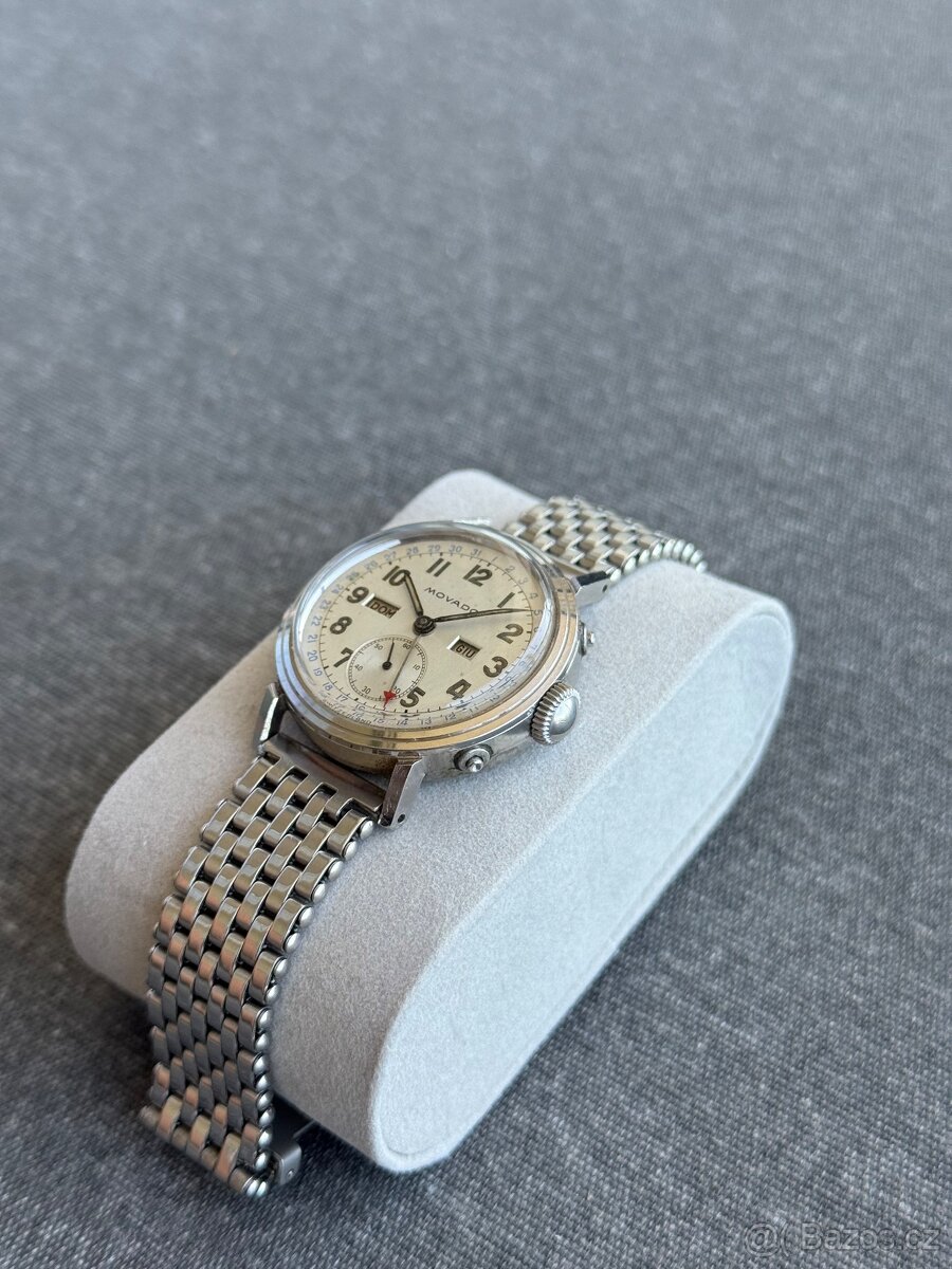 vintage hodinky Movado Triple Calender - 9