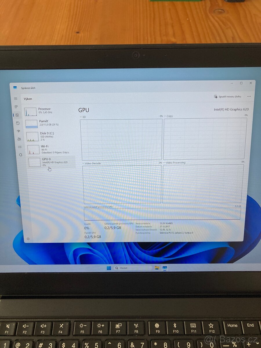 Prodám notebook Lenovo Thinkpad T470s bez akumulátorů - 9