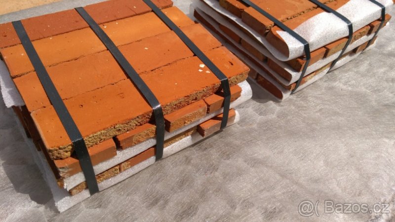 Cihlové obkladové pásky rubové dlouhé typ E1 - 9