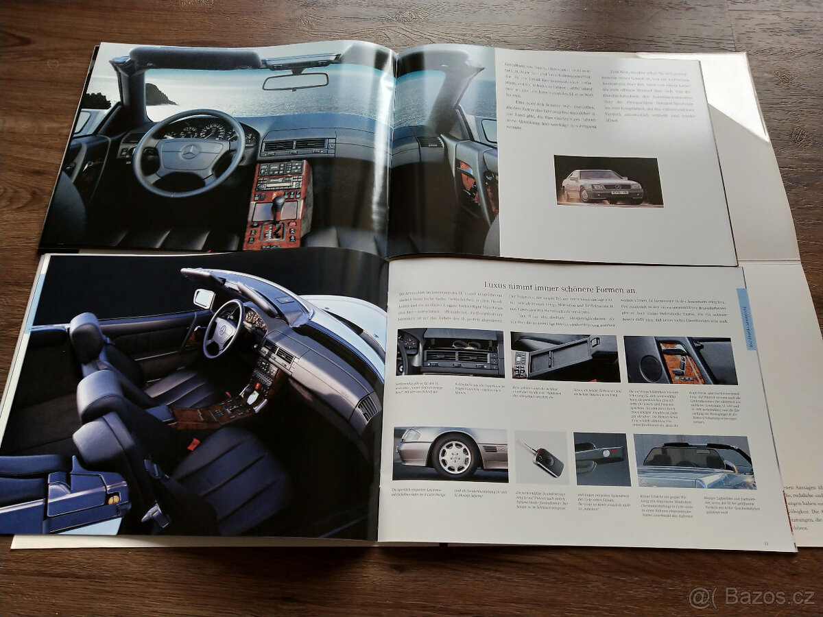 Prospekt Mercedes-Benz SL R129, 26+18 str, německy 1994 - 9