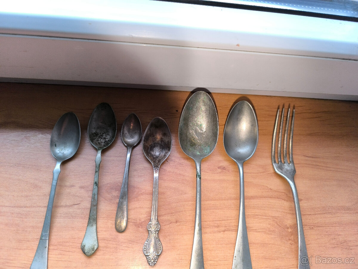 Staré příbory, lžíce, Rakousko Uhersko, - 9