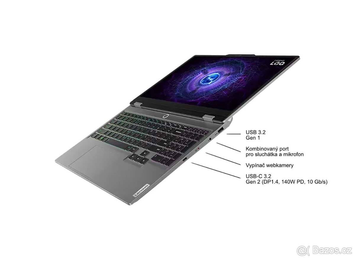 Herní notebook LOQ 32GB DDR5, i5-12450HX IntArc4GB - 9