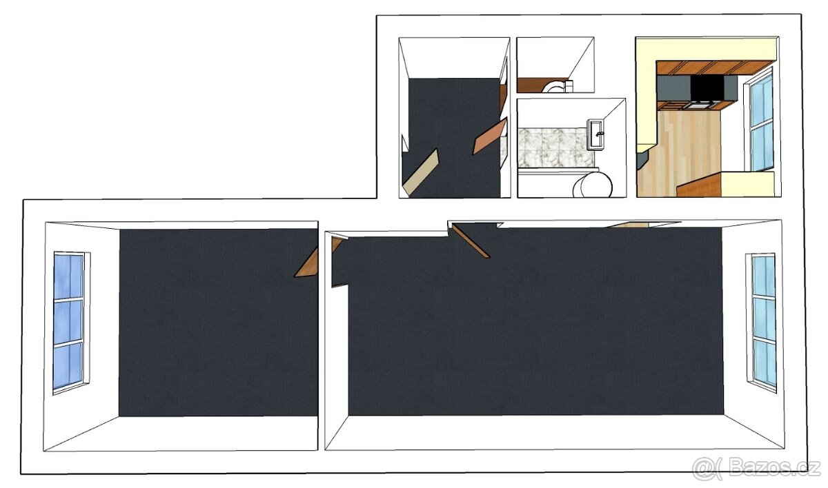 Pronájem bytu Lhenice, 2+1 52 m² - 9