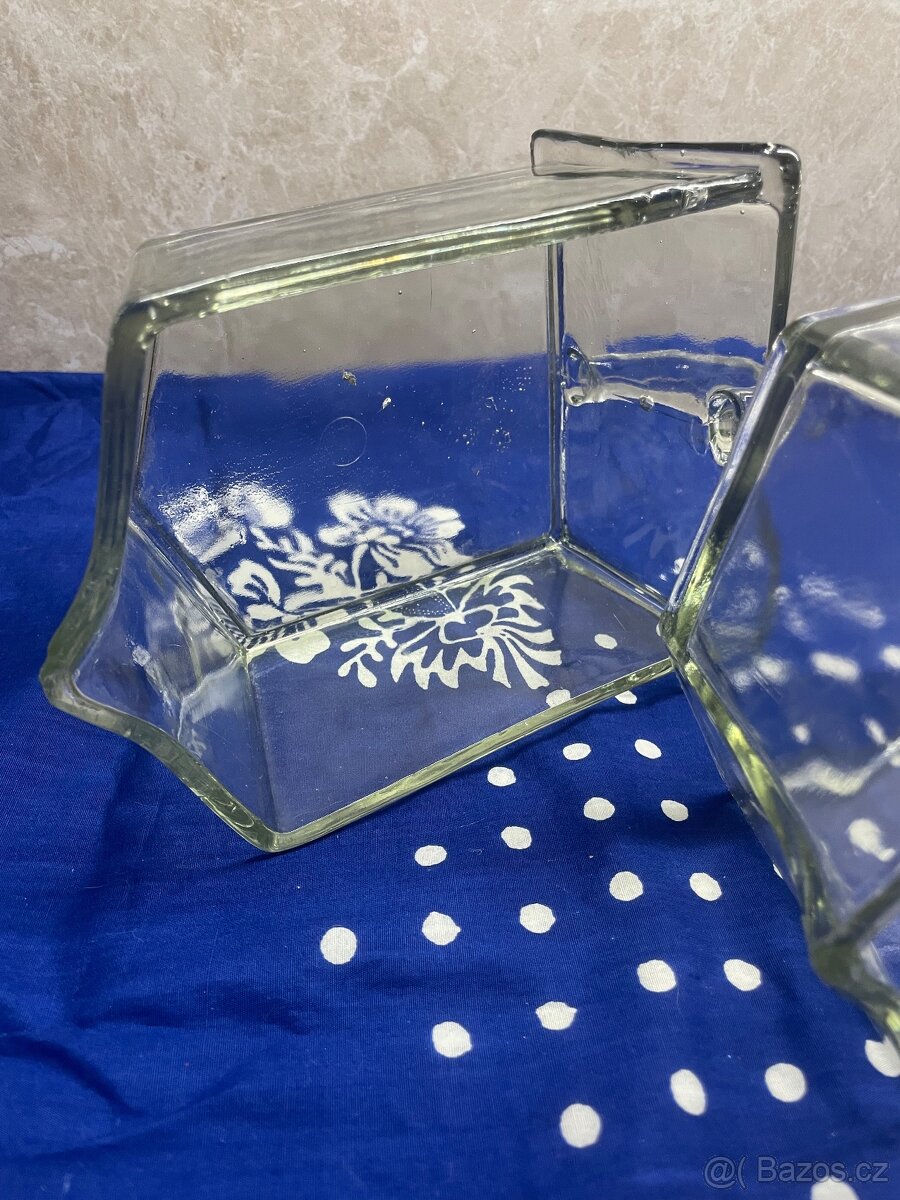 Retro sklenene dozy 2ks - 9