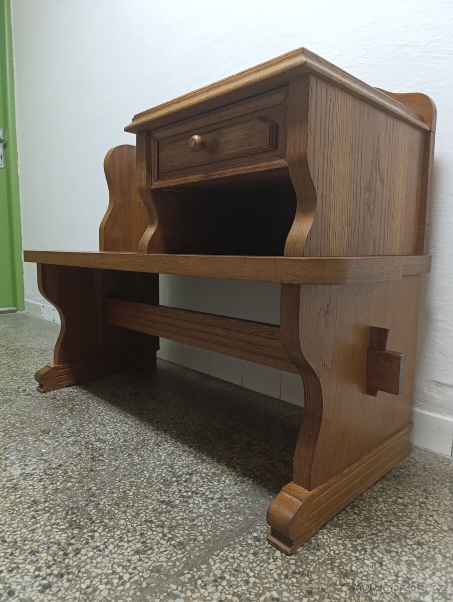 Rustikální botník / lavice, nábytek z masívu - 9