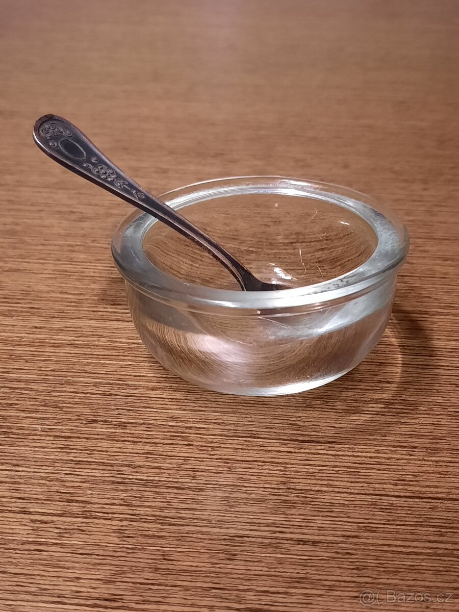 stará ruská postříbřená a smaltovaná otevřená solnička - 9