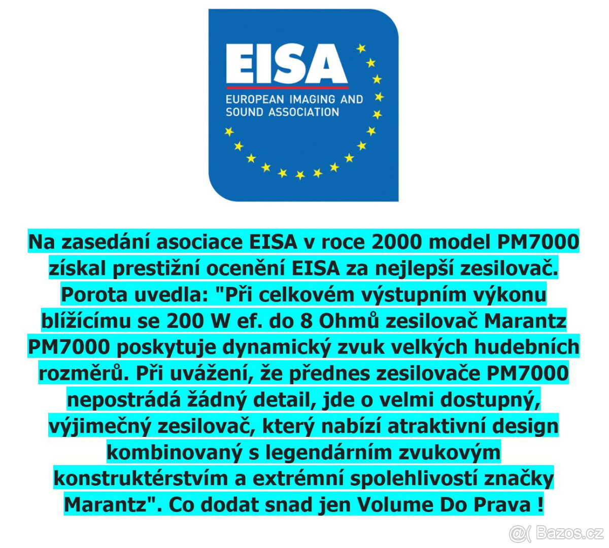 MARANTZ PM-7000 Stereo Integrated Amplifier / EISA - 9