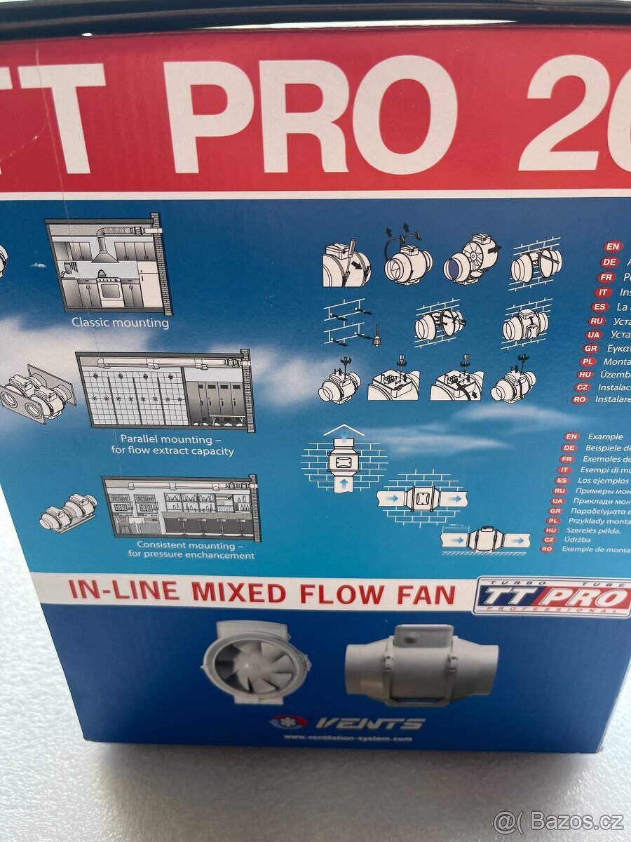 Ventilátor potrubní TT PRO 200 - NOVÝ - 9