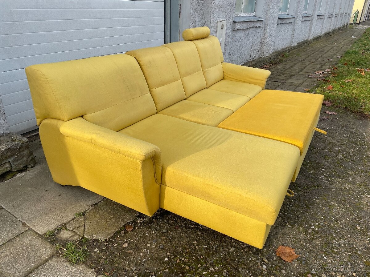 ✅ Sedačka | pohovka + křeslo | gauč | rozkládací |pěkný stav - 9