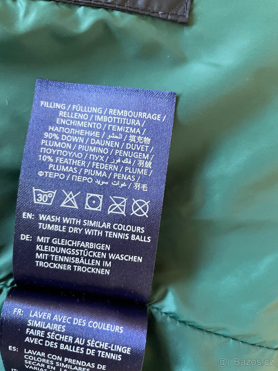 Tmavě modrá péřová lehká prošívaná bunda Gant, vel. L - 9