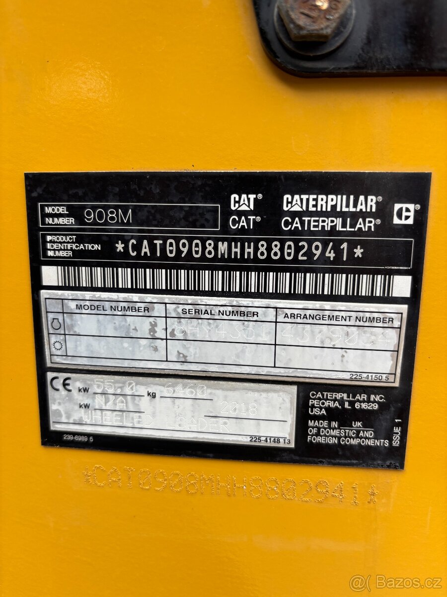Na prodej: Kolový nakladač CAT 908 (2018) - 9