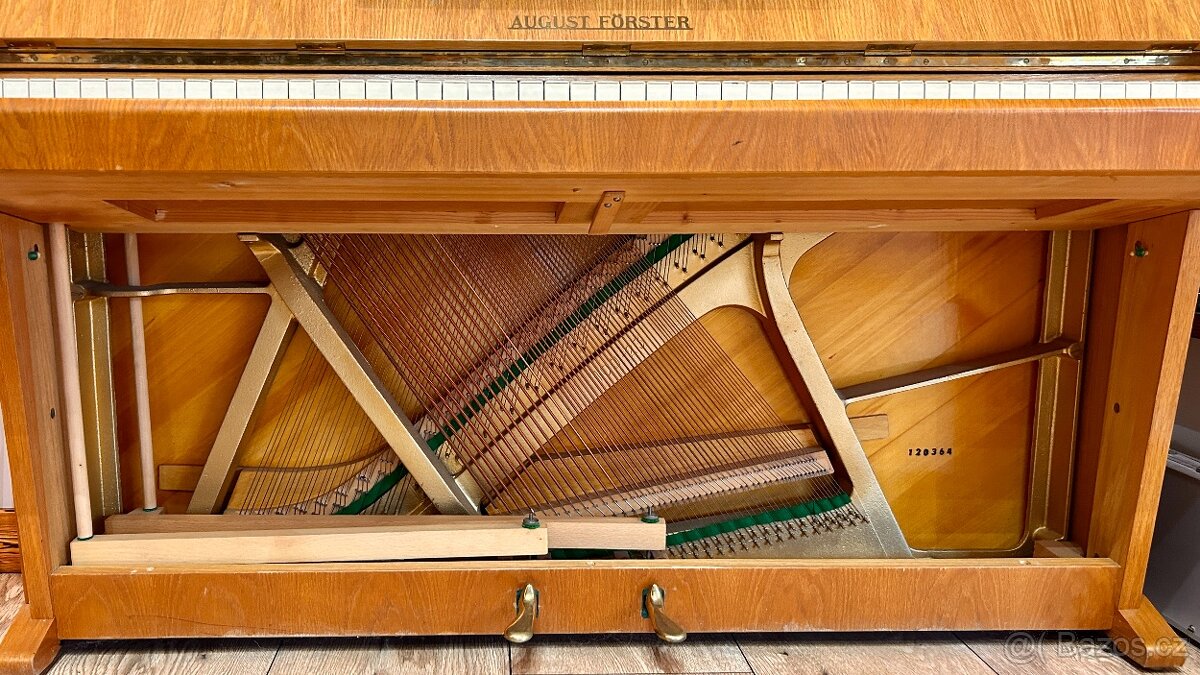 Pianino August Förster, světlý dub - 9