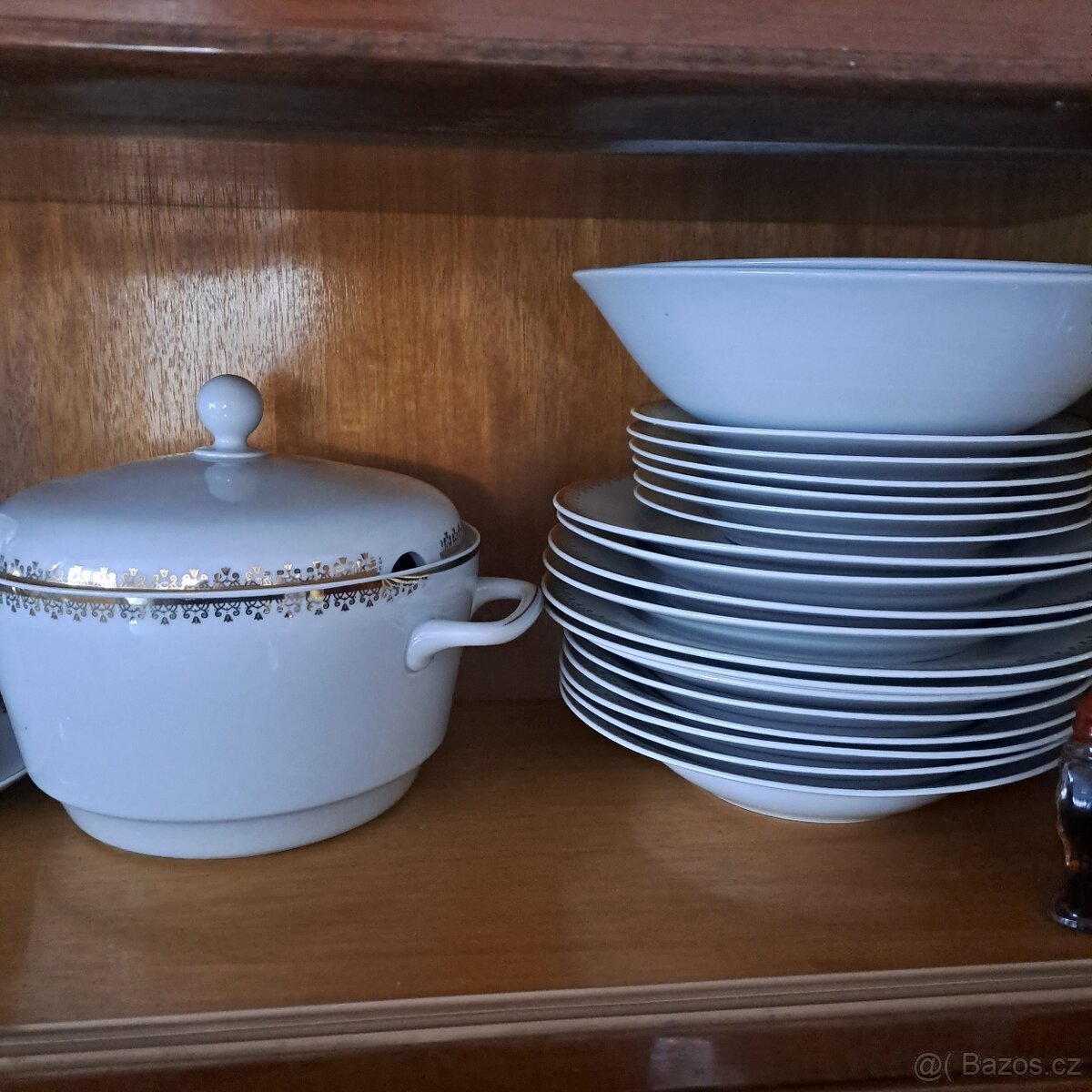 Porcelán starožitný nábytek sklo czechoslovakia - 9