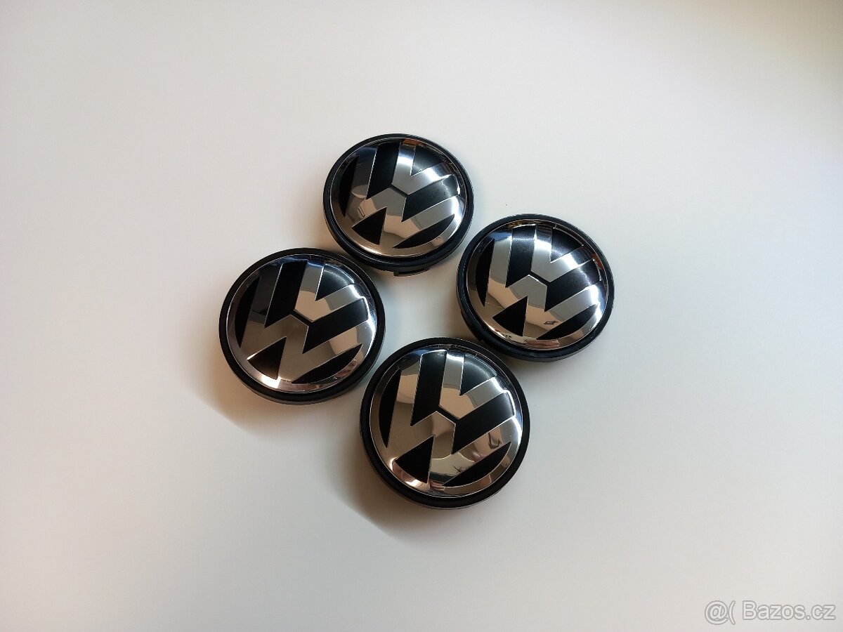 Středové krytky Vw, 56x52mm chrom logo - 9