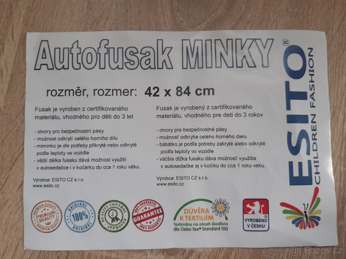 Autofusak (fusak) Minky, Esito - 9