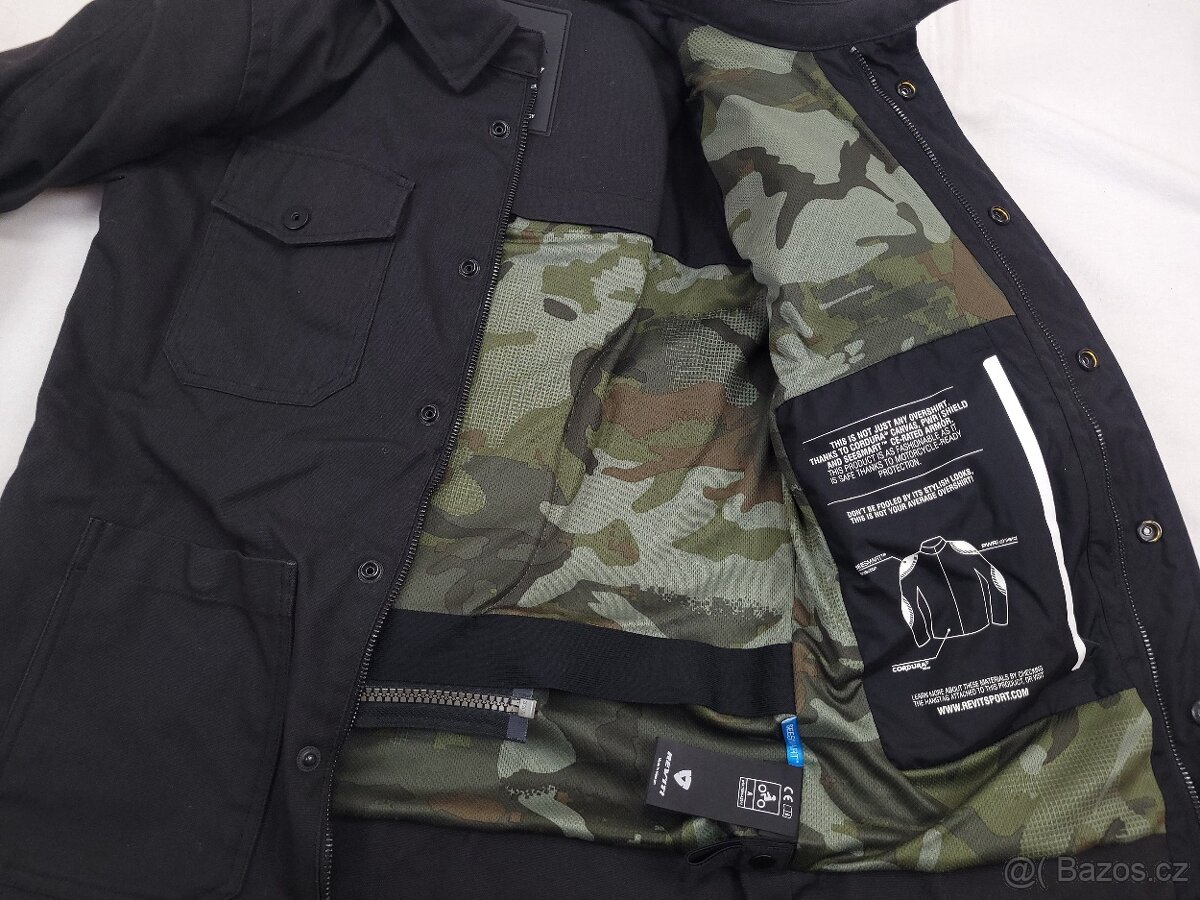 Kevlarová moto bunda košeľa Revit Worker dámska čierna S - 9