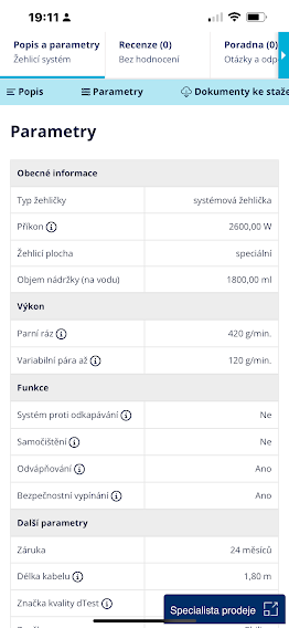 Prodám napařovací stanici Philips - 9
