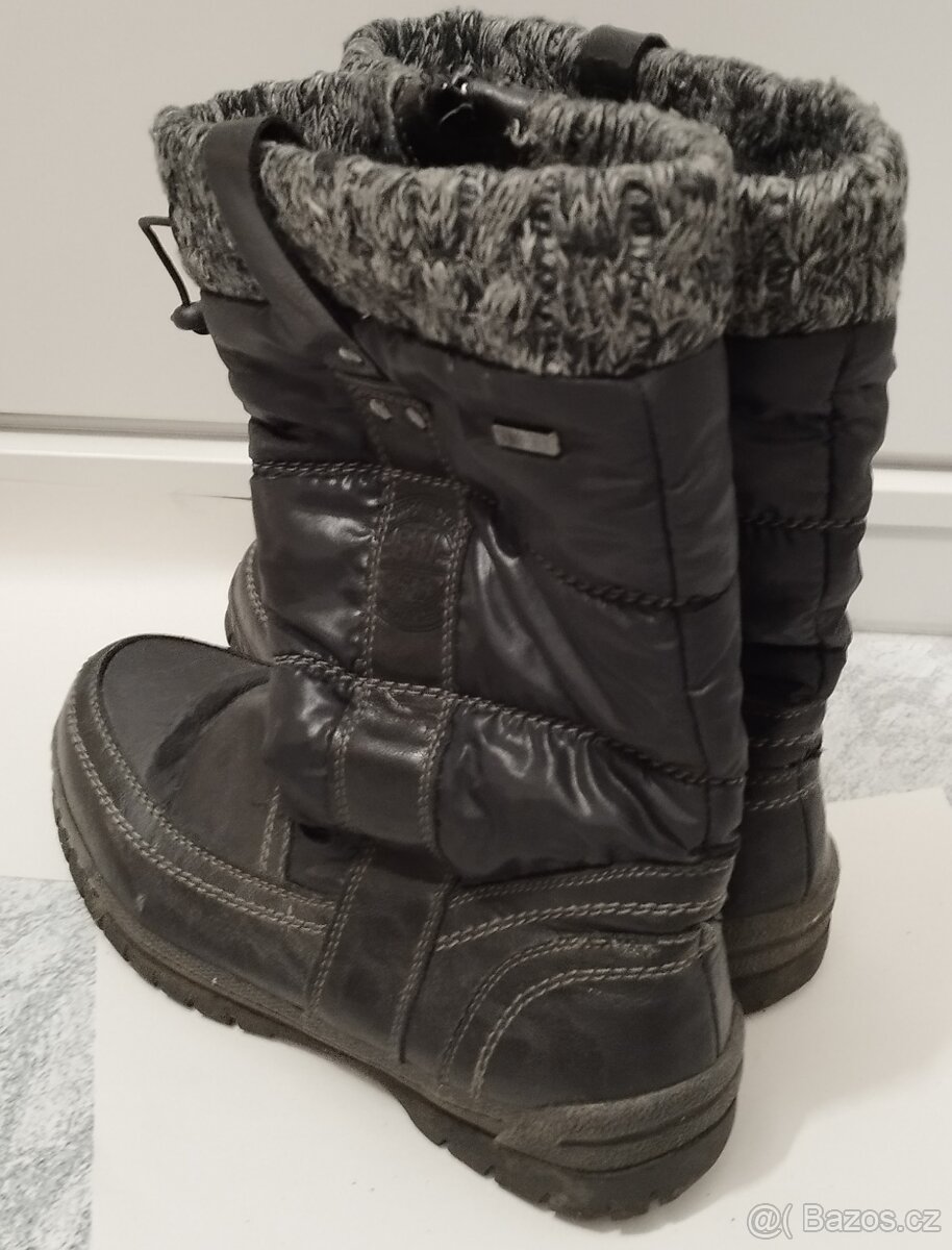 PRODÁM Dámské zimní boty S KOŽÍŠKEM Hnědé - 9
