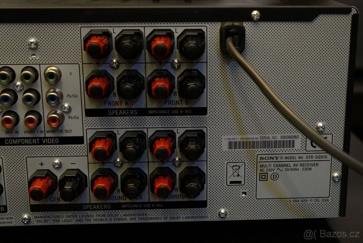 SONY STR DG 910 770W 7.1kanálový A/V receiver - 9