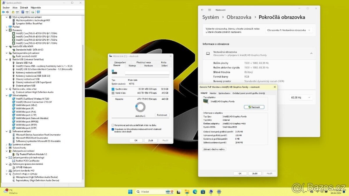 HP ELITEBOOK 850 /i5-4210/8GB/SSD480GB/1920x1080/W11/ZÁRUKA - 9