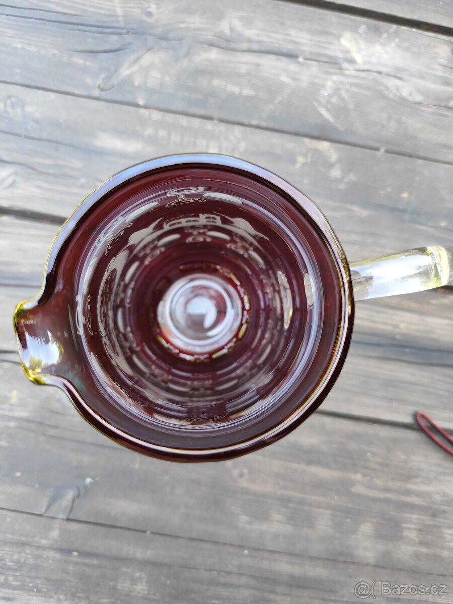 Prodám džbán Bohemia Crystal - Egermann, ručně leptaný - 9