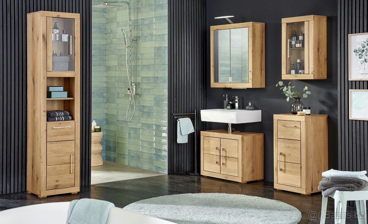 Vysoká skříň z masivu divoký dub Berlin Germany - 9