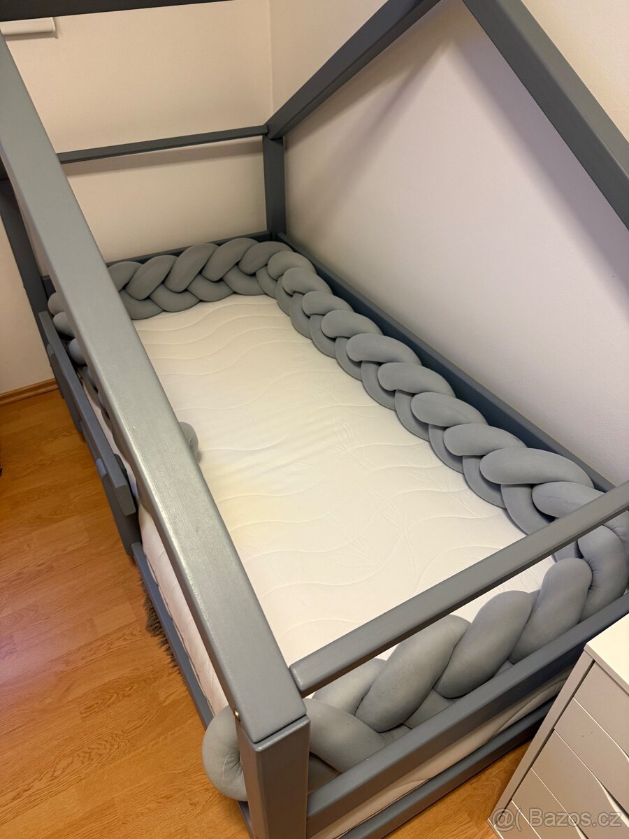 Dětská postel domeček LUCKY s bočnicí - 9