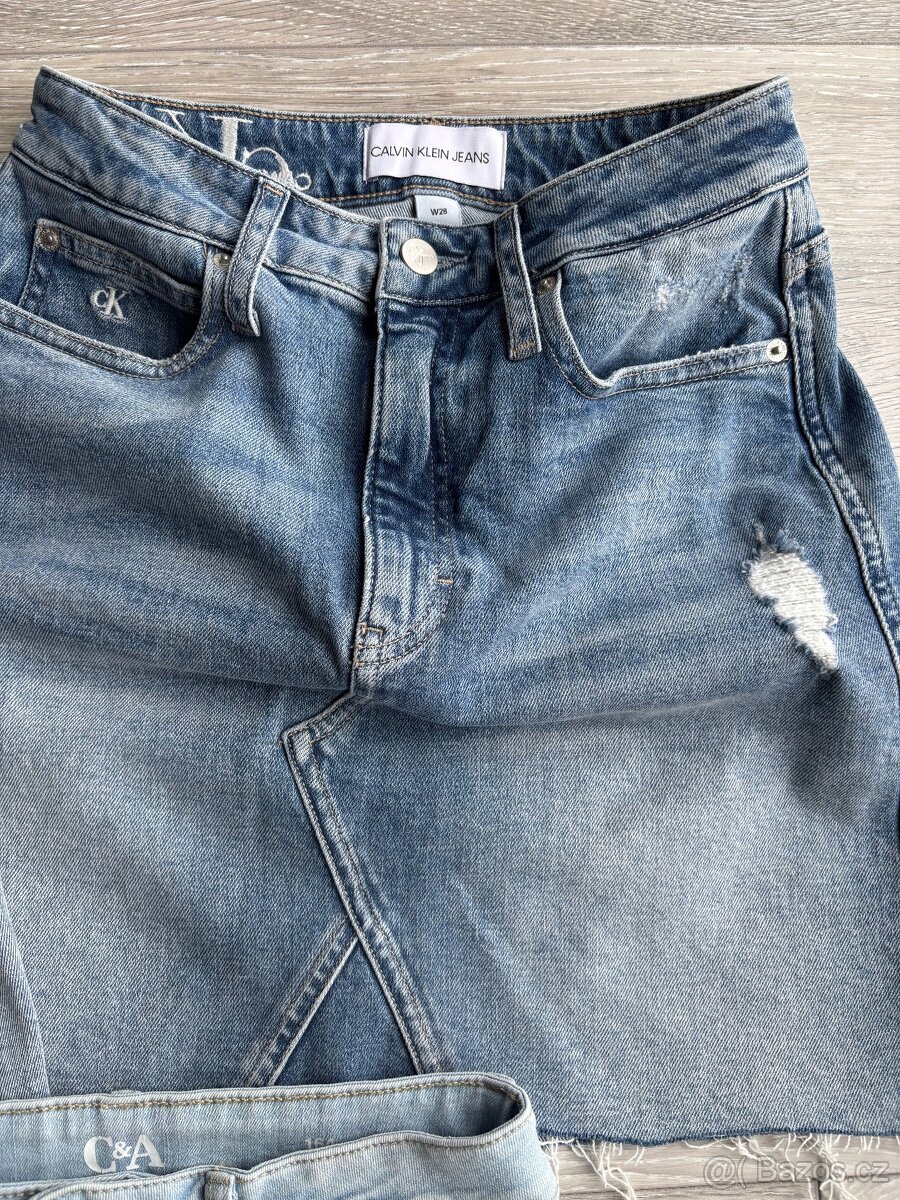 Set 3v1 - riflová sukně Calvin Klein - 9