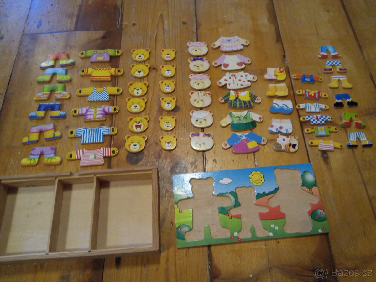 hračky, dřevěné, motorické, emoce pro malé děti - 9