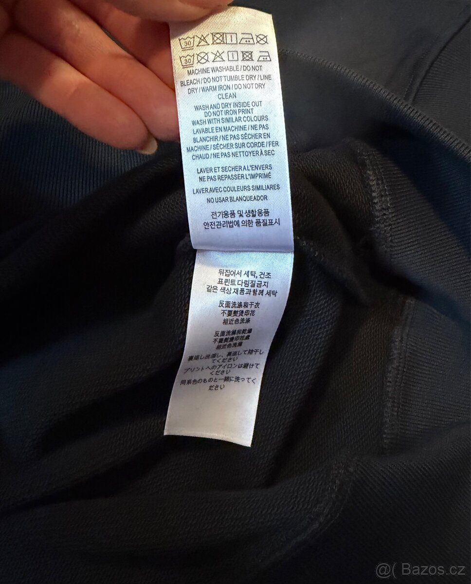 Pánská mikina – černá s bílým logem - 9