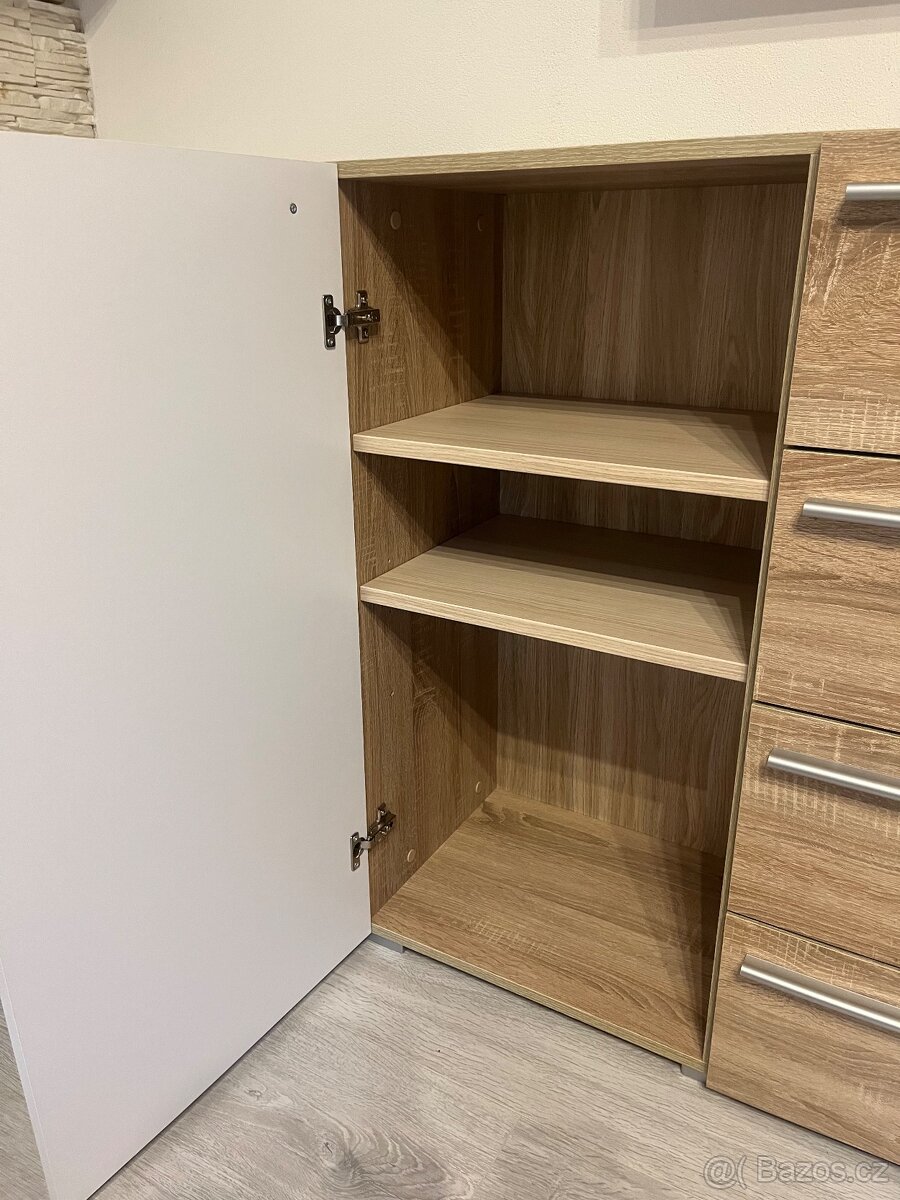 Obývací stěna, postel, noční stolek, komoda, stůl - 9