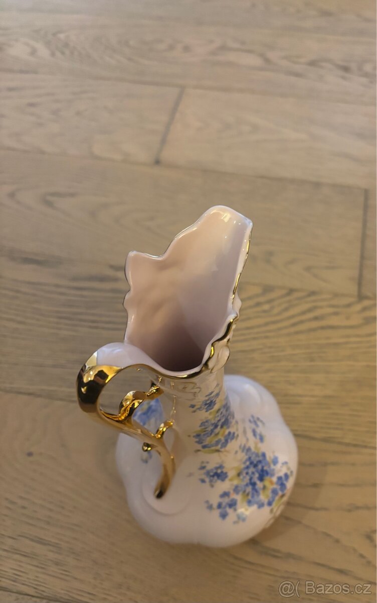 Růžový porcelán s pomněnkami-HC Chodov sada - 9
