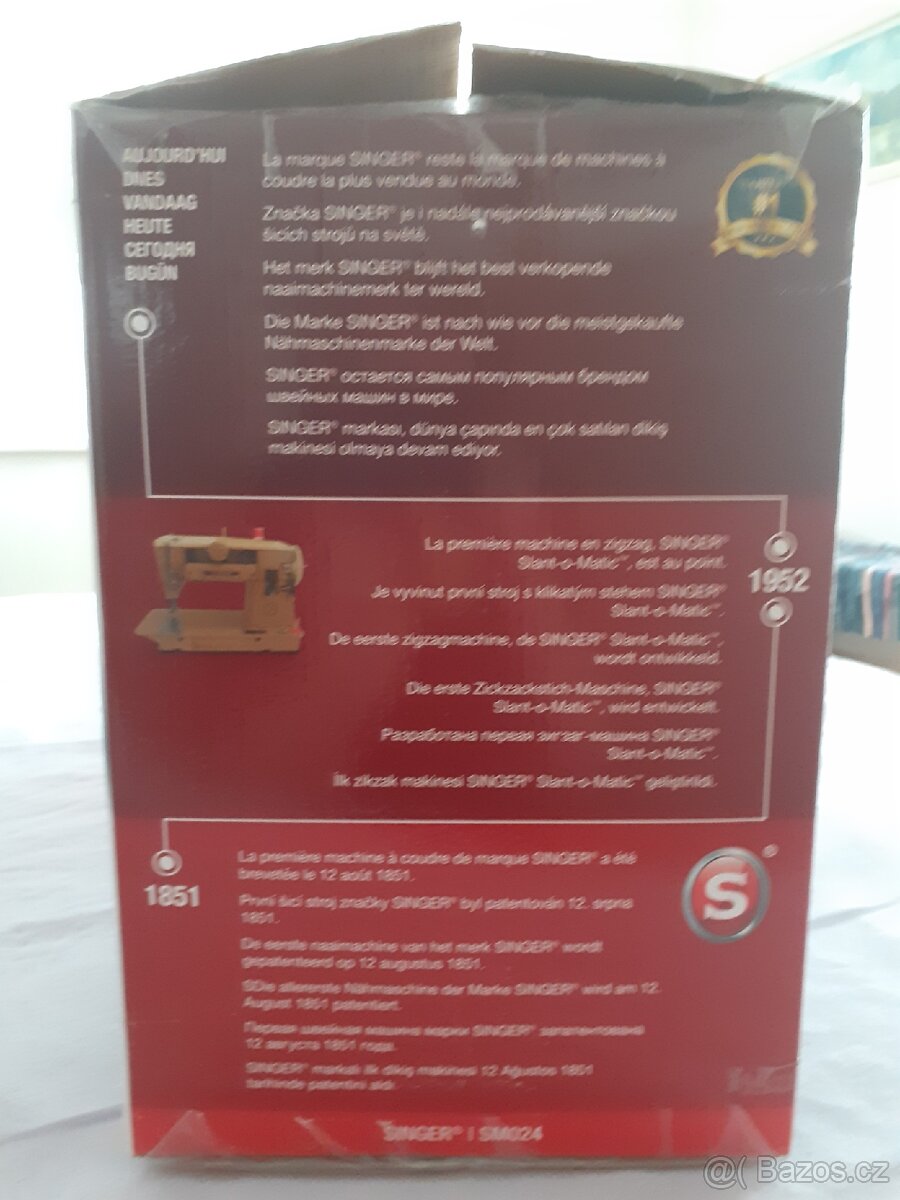 Šicí stroj, značka SINGER SM024 - RD. - 9