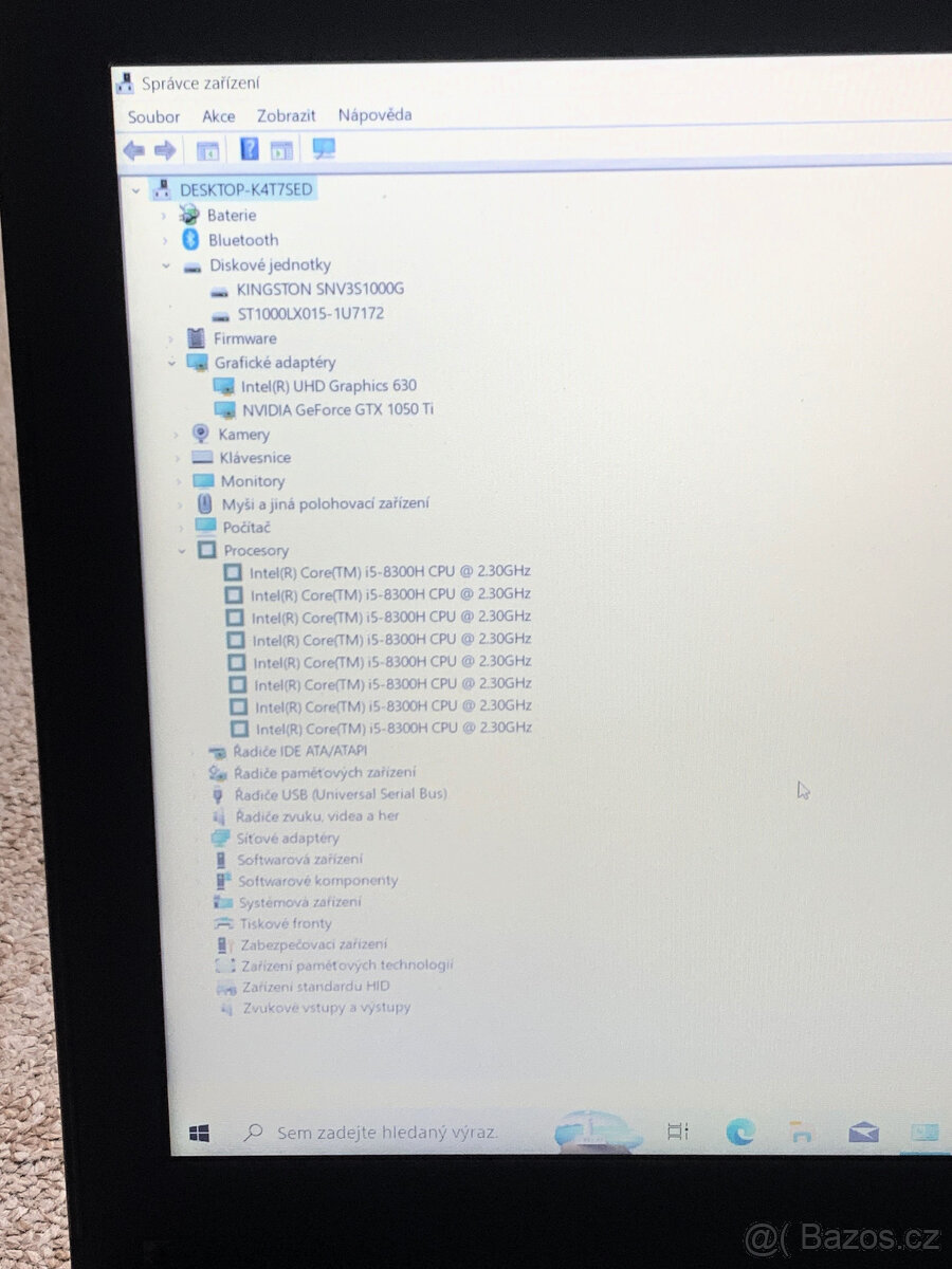 HERNÍ NOTEBOOK - Asus ROG Strix GL503 - i5-GTX - SUPER - 9