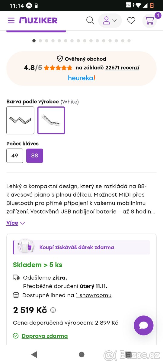 Carry-On Folding Piano 88 (klavesy) - 9