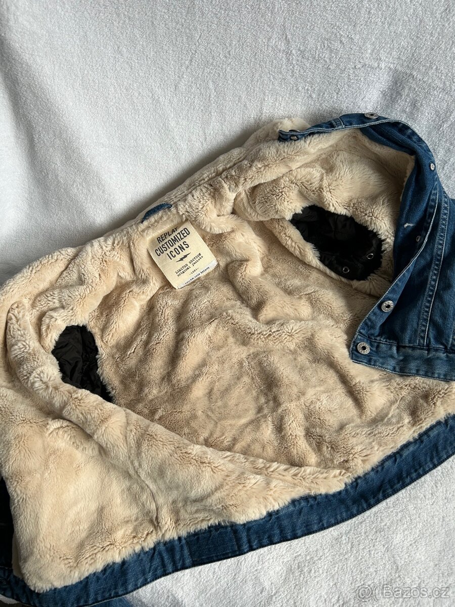 Riflová - džínová bunda- zimní - 9