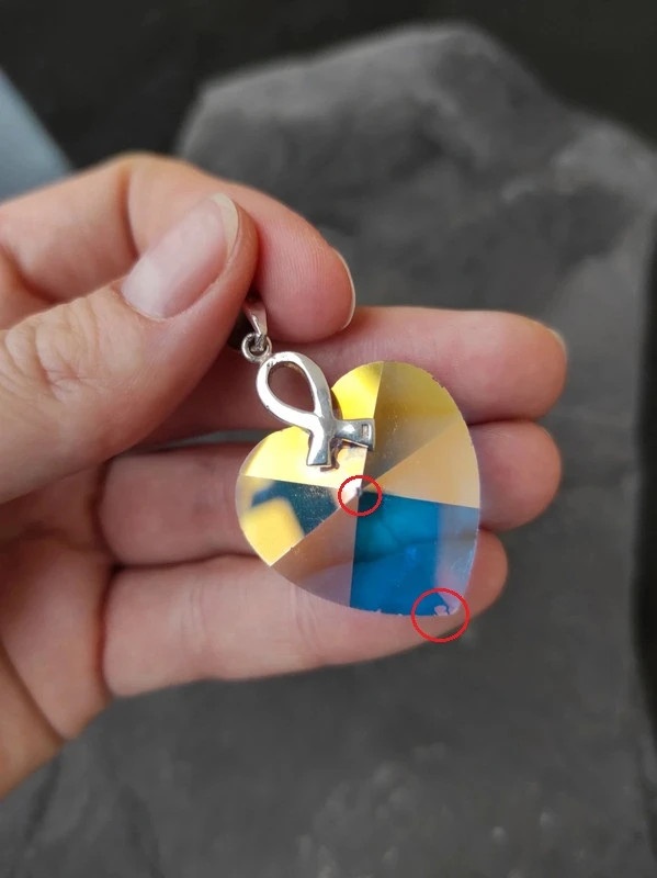 Stříbrný přívěsek srdce Swarovski - 9