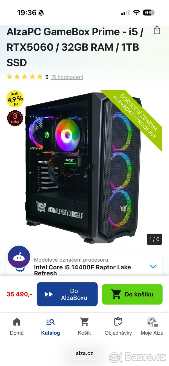 Herní PC - RTX 5060, i5 14400f, 32GB RAM, M2 SSD - 9