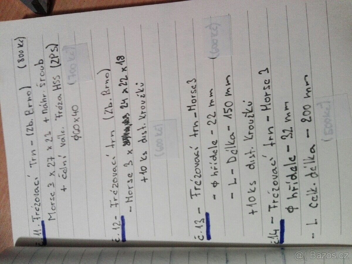 Frézovací trny Mk 3 (8ks) - 9