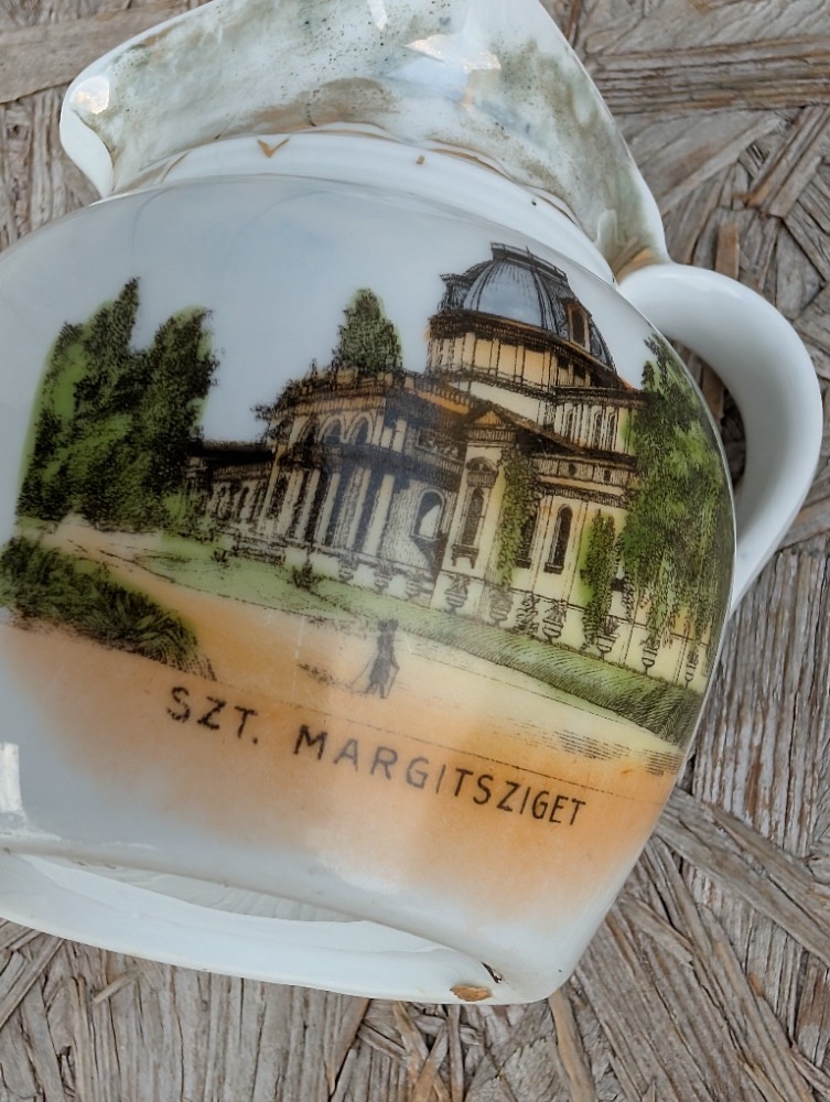 Starožitná porcelánová konvička, Margitsziget. - 9