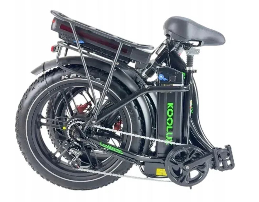 Skládací Elektrické kolo 500 W Dvě baterie 24 Ah Moped - 9