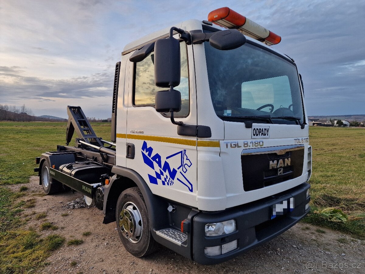MAN TGL 8.180 HÁKOVÝ NOSIČ KONTAJNEROV EURO-5 - 9