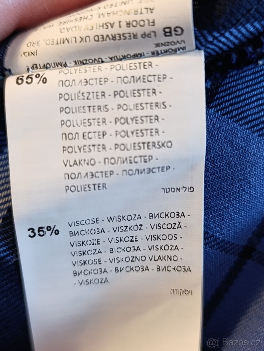 Šaty Mohito, modré káro, XXS - 9